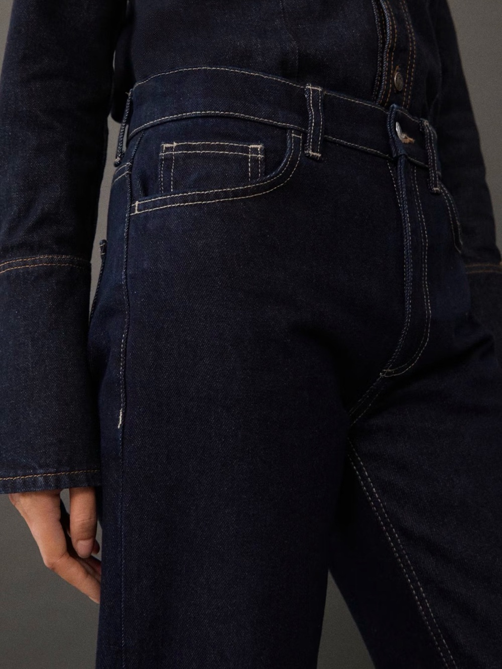 Mango Dark blue Denim Jeans